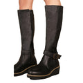 Black - Side - Where´s That From Womens-Ladies Ayleen Wedge Knee-High Boots