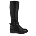 Black - Front - Where´s That From Womens-Ladies Ayleen Wedge Knee-High Boots