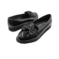 Black - Lifestyle - Where´s That From Womens-Ladies Alpha Bow Detail Extra Wide Loafers