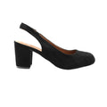 Black - Back - Where´s That From Womens-Ladies Edith Suede Sling Back Extra Wide Block Heel Shoes