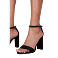 Black - Front - Where´s That From Womens-Ladies Skye Strappy Suede Buckle Block Heel Sandals