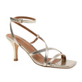 Gold - Front - Where´s That From Womens-Ladies Austin PU Crossover Strap Mid Heel High Heels