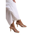 Gold - Side - Where´s That From Womens-Ladies Austin PU Crossover Strap Mid Heel High Heels