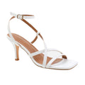 White - Front - Where´s That From Womens-Ladies Austin PU Crossover Strap Mid Heel High Heels