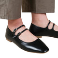 Black - Back - Where´s That From Womens-Ladies Detox PU Strappy Ballerina Flats