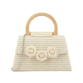 Beige - Front - Where´s That From Ratana Wooden Handle Crossbody Bag