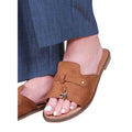 Tan - Back - Where´s That From Womens-Ladies Sandra Fringe Flat Sliders