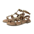 Tan - Front - Where´s That From Womens-Ladies Natalia Studded PU Gladiator Sandals