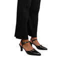 Black - Front - Where´s That From Womens-Ladies Patent Faux Leather Multi-Buckle Detail Low Heel Sandals