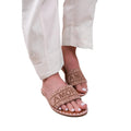 Beige - Front - Where´s That From Womens-Ladies Note Text Straps Beaded Flat Sandals