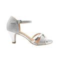 Silver - Front - Where´s That From Womens-Ladies Artemis Faux Leather Mid Heel Sandals