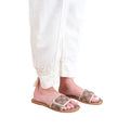 Beige - Back - Where´s That From Womens-Ladies Mirage Faux Leather Single Strap Sliders