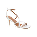 White - Front - Where´s That From Womens-Ladies Austin PU Crossover Strap Wide Sandals