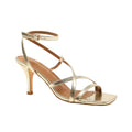 Gold - Front - Where´s That From Womens-Ladies Austin PU Crossover Strap Wide Sandals