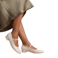 Cream - Lifestyle - Where´s That From Womens-Ladies Minsk Patent Leather Buckle Detail Low Heel Pumps