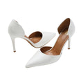 White - Back - Where´s That From Womens-Ladies Athens Patent Faux Leather Pointed Stiletto Heel High Heels