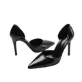 Black - Back - Where´s That From Womens-Ladies Athens Patent Faux Leather Pointed Stiletto Heel High Heels