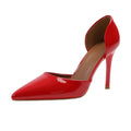 Red - Front - Where´s That From Womens-Ladies Athens Patent Faux Leather Pointed Stiletto Heel High Heels