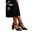 Black - Back - Where´s That From Womens-Ladies Cuba Plaited PU Wide Medium Block Heel Sandals