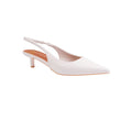 White - Front - Where´s That From Womens-Ladies New PU Sling Back Wide Kitten Heel Sandals