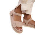 Camel - Front - Where´s That From Womens-Ladies Corfu Suede Multi Strap Touch Fastening Sandals