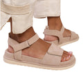 Camel - Back - Where´s That From Womens-Ladies Corfu Suede Multi Strap Touch Fastening Sandals