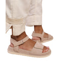 Camel - Front - Where´s That From Womens-Ladies Corfu Faux Suede Touch Fastening Wide Sandals