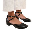 Black - Front - Where´s That From Womens-Ladies Peru PU Crossover Strap Low Block Heel Sandals