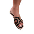 Black - Side - Where´s That From Womens-Ladies PU Wide Flat Sandals