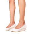 White - Side - Where´s That From Womens-Ladies Kieran Low Wedge Court Shoes