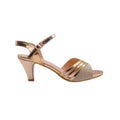 Gold - Front - Where´s That From Womens-Ladies Stormi Ankle Strap Extra Wide Low Heel Sandals