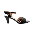 Black - Front - Where´s That From Womens-Ladies Stormi Ankle Strap Extra Wide Low Heel Sandals