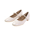 Cream - Front - Where´s That From Womens-Ladies Minsk Patent Faux Leather Buckle Detail Wide Low Heel Ballet Shoes