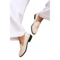 Cream - Front - Where´s That From Womens-Ladies Houston Patent Leather Slip-on Wide Loafers