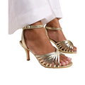 Gold - Back - Where´s That From Womens-Ladies Cyprus Crossover Strap Mid Heel Sandals