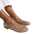 Nude - Front - Where´s That From Womens-Ladies Tennessee Diamante Adjustable Strap Pumps