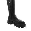 Black - Back - Where´s That From Womens-Ladies Dawn Chunky PU Knee-High Boots