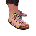 Pink - Front - Where´s That From Womens-Ladies Paradox Ribbon Faux Leather Strappy Sandals