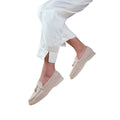 Beige - Back - Where´s That From Womens-Ladies Pegasus Charm Faux Suede Slip-on Wide Loafers