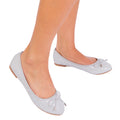 Silver - Front - Where´s That From Girls Truth Glitter Slip-on Ballerina Flats