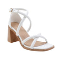 White - Front - Where´s That From Womens-Ladies Illinois Multi Crossover Strap Wide Sandals