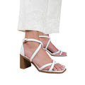 White - Back - Where´s That From Womens-Ladies Illinois Multi Crossover Strap Wide Sandals