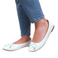 White - Side - Where´s That From Childrens-Kids Truth Slip-on Ballerina Flats