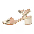 Gold - Side - Where´s That From Womens-Ladies Zephyr Strappy Faux Leather Peep Toe Medium Block Heel Sandals