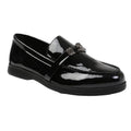 Black - Front - Where´s That From Womens-Ladies Monaco Patent Leather Metal Detail Loafers