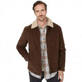 Front - Mantaray Mens Cord Borg Lined Jacket