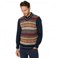 Front - Mantaray Mens Fair Isle Sleeveless Jumper