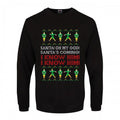 Front - Grindstore Mens Santas Coming Christmas Jumper