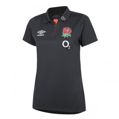 Umbro Womens Ladies England Rugby Polyester Polo Shirt