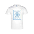 White - Front - Manchester City FC Unisex Adult Logo T-Shirt